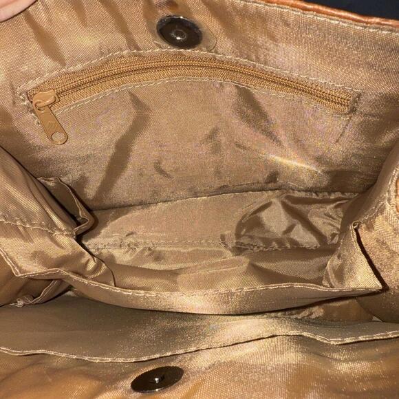 Pouchee Purse Divider Equestrian Boho Wallet Organizer Pocket Brown Faux Leather - Picture 9 of 15